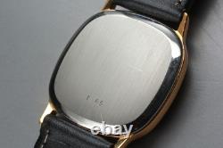 For Parts 1980s Omega De Ville Quartz Gold Dial Cal. 1365 Ref. 191.0131.1