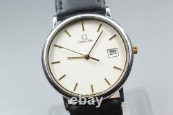 For Parts 1980s Omega De Ville Quartz Silver Dial Mens Cal. 1430 Ref. 196.0312.1
