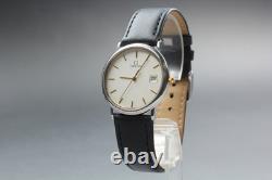 For Parts 1980s Omega De Ville Quartz Silver Dial Mens Cal. 1430 Ref. 196.0312.1