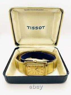 For Parts Tissot Stylist Gold Plated Mechanical Vintage Men's Watch With Box