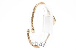 For Parts Vintage Gucci 2700L 20mm Black Dial Gold Bangle Quartz Women's Japan