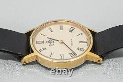 For Parts Vintage OMEGA De Ville Cal. 1350 Quartz Gold Roman Dial Women's Watch