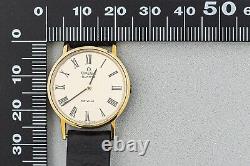 For Parts Vintage OMEGA De Ville Cal. 1350 Quartz Gold Roman Dial Women's Watch