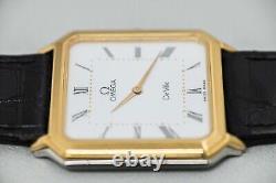 For Parts Vintage OMEGA De Ville Cal. 1378 Quartz White Roman Dial Womens Watch