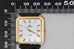 For Parts Vintage OMEGA De Ville Cal. 1378 Quartz White Roman Dial Womens Watch