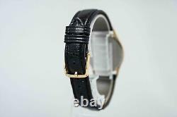 For Parts Vintage OMEGA DeVille Cal. 1377 Quartz Black x Gold Roman Men's Watch