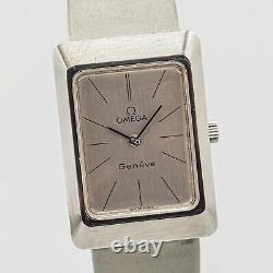 For Parts Vintage OMEGA Geneve Cal. 625 Manual Winding Silver Dial Mens Watch