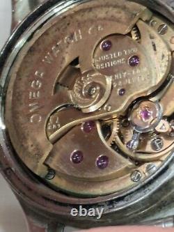 For Parts Vintage OMEGA Geneve Cal. 681 Automatic Silver Dial Date Ladies Watch