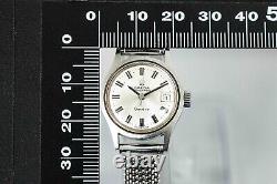 For Parts Vintage OMEGA Geneve Cal. 681 Automatic Silver Dial Date Ladies Watch