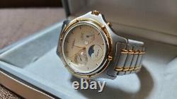 For parts AUREOLE Men Watch Only wristwatch Vintage Moonphase Swiss Movement