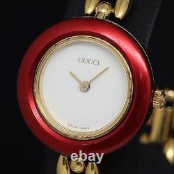 GUCCI 11/12 Change Bezel Watch White Gold Not tested For Parts