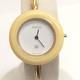 GUCCI 1100-L Change Bezel Watch Junk White Dial GP 16.5cm Working Crown Broken