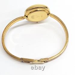 GUCCI 1100-L Change Bezel Watch Junk White Dial GP 16.5cm Working Crown Broken