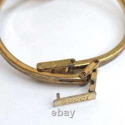 GUCCI 1100-L Change Bezel Watch Junk White Dial GP 16.5cm Working Crown Broken