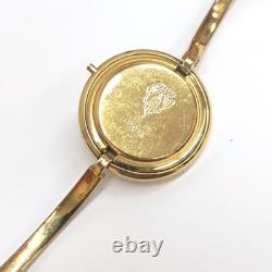 GUCCI 1100-L Change Bezel Watch Junk White Dial GP 16.5cm Working Crown Broken