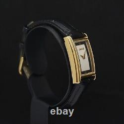 GUCCI 2600L Black Quartz Gold Plated Women's Watch Not tested For Parts