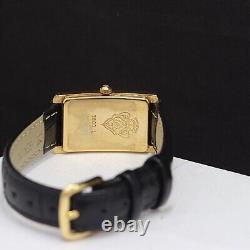 GUCCI 2600L Black Quartz Gold Plated Women's Watch Not tested For Parts