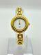 GUCCI Change Bezel Dial colors 1100L Watch Gold Bracelet Not tested For Parts