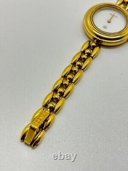 GUCCI Change Bezel Dial colors 1100L Watch Gold Bracelet Not tested For Parts