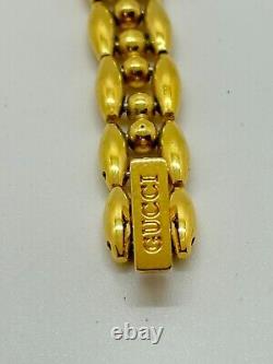 GUCCI Change Bezel Dial colors 1100L Watch Gold Bracelet Not tested For Parts