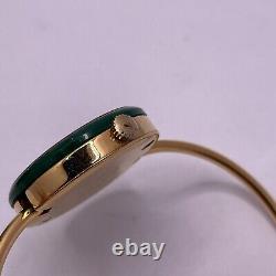 GUCCI Change Bezel Watch Quartz Gold White Quartz Not Working Auth 371