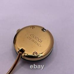 GUCCI Change Bezel Watch Quartz Gold White Quartz Not Working Auth 371