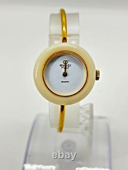 GUCCI Change Bezel Watch White Gold Not tested For Parts