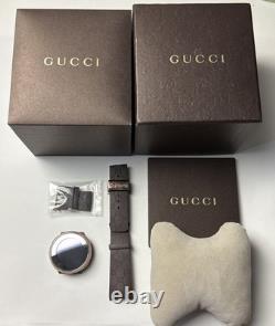 GUCCI i-Gucci 114-2 Bronze Men's Watch Broken Belt For Parts Battery Needs & BOX