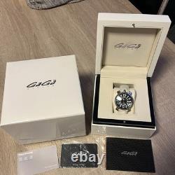 GaGa MILANO Manuale 5020 Watch 40mm White Black Junk Missing Crown For Parts