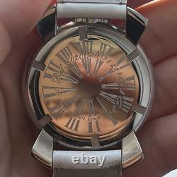 GaGa MILANO Manuale 5020 Watch 40mm White Black Junk Missing Crown For Parts