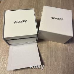 GaGa MILANO Manuale 5020 Watch 40mm White Black Junk Missing Crown For Parts