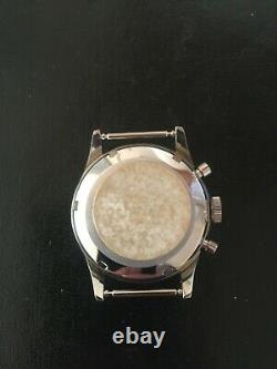 Gallet Chronograph Wrist Watch Stainless Case & Dial Valjoux 72 For Parts NOS