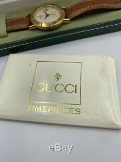 Genuine GUCCI MENS VINTAGE CHRONOGRAPH WATCH 3800M BOX + PAPERS NOT WORKING