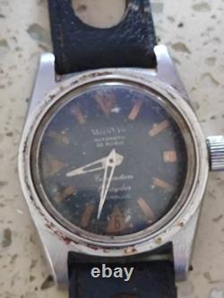 Great Vintage Monvis Diver Glucydur Automatic Cal F4007N 35mm Not Work Rear