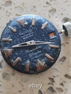 Great Vintage Monvis Diver Glucydur Automatic Cal F4007N 35mm Not Work Rear