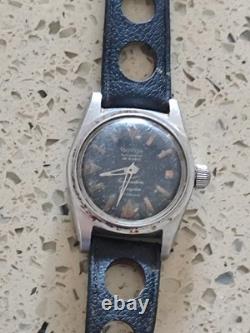 Great Vintage Monvis Diver Glucydur Automatic Cal F4007N 35mm Not Work Rear