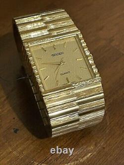 Gruen Watch Quartz Gold Vintage Style 1980s For Parts/Not Working Unisex