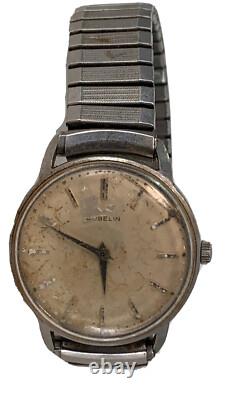 Gubelin Watch Vintage Matic 17 Jewel Switzerland Not Working For Parts