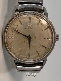 Gubelin Watch Vintage Matic 17 Jewel Switzerland Not Working For Parts