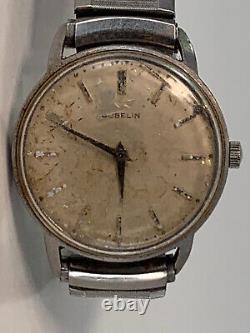 Gubelin Watch Vintage Matic 17 Jewel Switzerland Not Working For Parts