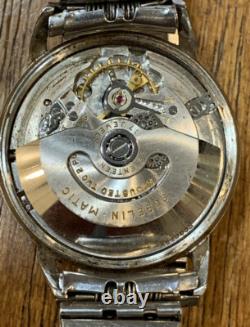 Gubelin Watch Vintage Matic 17 Jewel Switzerland Not Working For Parts