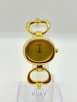 Gucci Watch 1600 25mm Women's Gold Vintage Watch sold as-is For Parts Or Repair