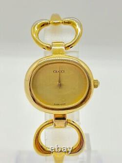 Gucci Watch 1600 25mm Women's Gold Vintage Watch sold as-is For Parts Or Repair