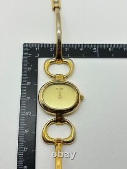 Gucci Watch 1600 25mm Women's Gold Vintage Watch sold as-is For Parts Or Repair