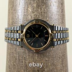 Gucci Women 9000L Fashion Date Two Tone Quartz For Watch Parts Or Repair Only