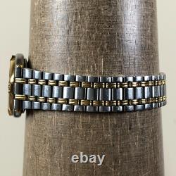 Gucci Women 9000L Fashion Date Two Tone Quartz For Watch Parts Or Repair Only