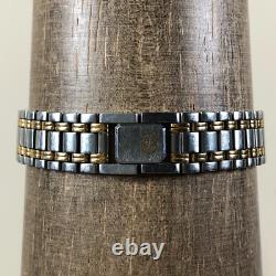 Gucci Women 9000L Fashion Date Two Tone Quartz For Watch Parts Or Repair Only