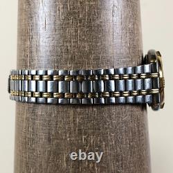 Gucci Women 9000L Fashion Date Two Tone Quartz For Watch Parts Or Repair Only