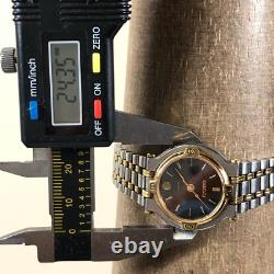 Gucci Women 9000L Fashion Date Two Tone Quartz For Watch Parts Or Repair Only