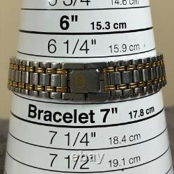 Gucci Women 9000L Fashion Date Two Tone Quartz For Watch Parts Or Repair Only